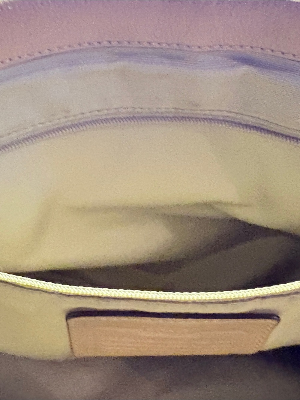 Vintage Coach 13733 Ivory Leather Large Tote Shoulder Bag Taupe Trim - Picture 9 of 16